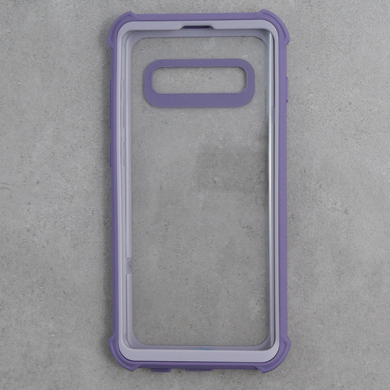 Etui do Samsung Galaxy S10 Plus, Dexnor Full Body Rugged, przezroczyste / fioletowe