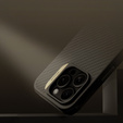 Etui do iPhone 16 Pro Max, pancerne Nillkin, Carbon Fiber, do Magsafe, złote