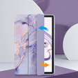 Etui Smartcase Hybrid do Samsung Galaxy Tab A9+, z miejscem na rysik – fioletowe Marble