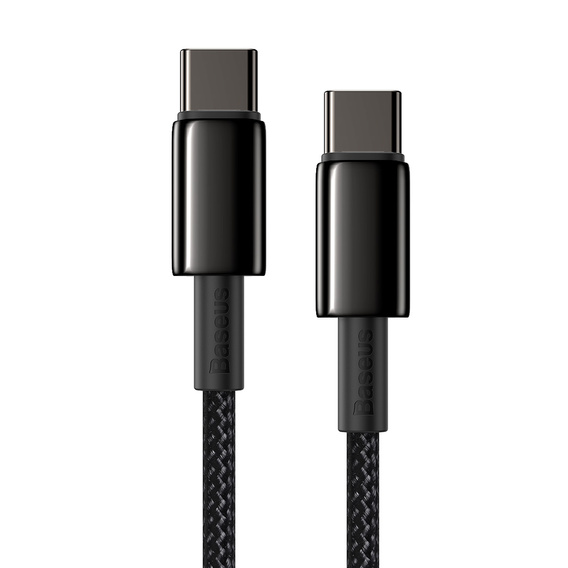 Baseus Tungsten kabel USB-C na USB-C 2 m 100 W - Czarny