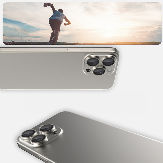 2x Szkło na aparat ERBORD OPTIK Pro do iPhone 16 Pro/16 Pro Max / 15 Pro/15 Pro Max/14 Pro/14 Pro Max, tytanowe