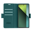 Etui do Xiaomi Redmi Note 13 Pro 5G, ERBORD Glossy Litchi, portfel z klapką, zielone