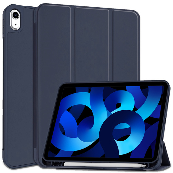 Etui do iPad 11" 2025 A16 (11 gen.) / iPad 10.9" 2022 (10 gen.), Smart Pencil, z miejscem na rysik, granatowe