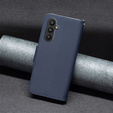 Etui z klapką do Samsung Galaxy A25 5G, Wallet Litchi Leather, granatowy + szkło 9H
