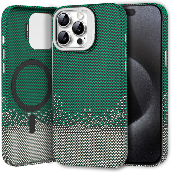 Etui do iPhone 15 Pro Max, Frame Kickstand, do MagSafe, Sand Green