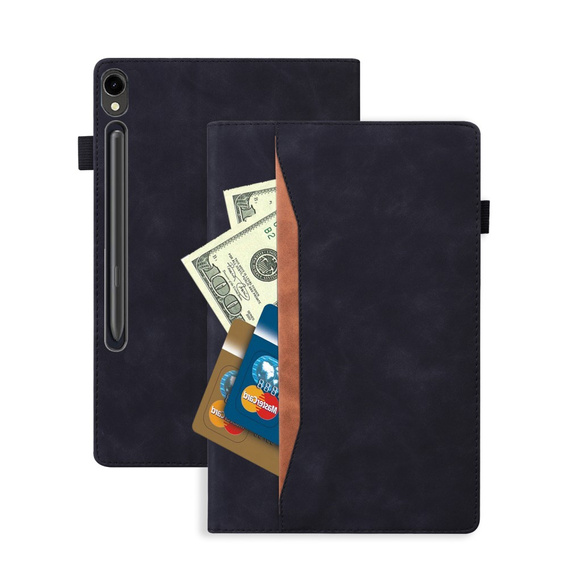Etui do Samsung Galaxy Tab S10 FE+ Plus, Classic, z miejscem na rysik, czarne
