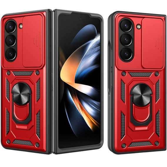 Etui pancerne do Samsung Galaxy Z Fold5 5G, CamShield Slide, czerwone