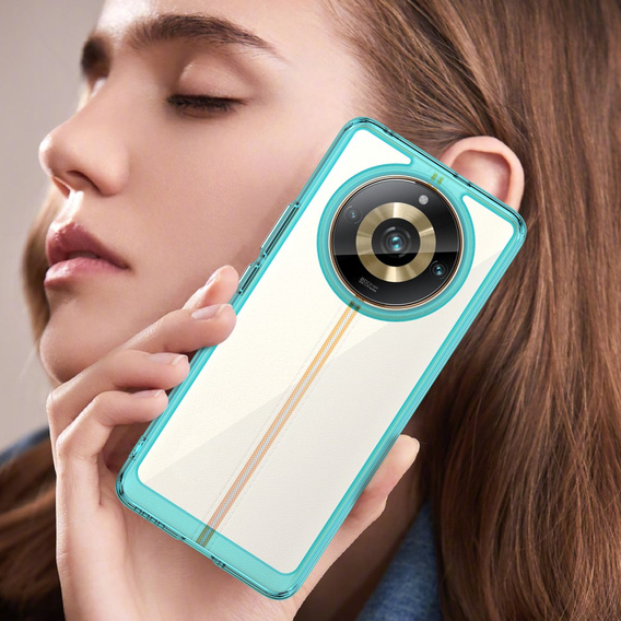 Etui do Realme 11 Pro 5G / 11 Pro+ 5G, Fusion Hybrid, przezroczyste / niebieskie