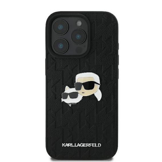Etui Karl Lagerfeld Hardcase Monogram Karl & Choupette Head Pin do iPhone 16 Pro