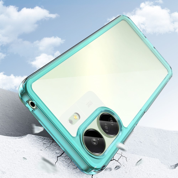 Etui do Xiaomi Redmi 13C / Poco C65, Fusion Hybrid, przezroczyste / niebieskie