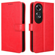 Etui z klapką do Oppo A60, Crazy Horse Wallet, czerwone