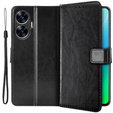 Etui z klapką do Realme C55, Crazy Horse Wallet, czarne
