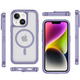 Etui z ramką do iPhone 13/14, do MagSafe, przezroczyste / fioletowe