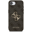 Etui GUESS do iPhone 16E, 4G Big Metal Logo, czarne