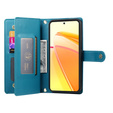 Etui z klapką do Oppo Reno 13 5G, Wallet Zipper Pocket, niebieskie