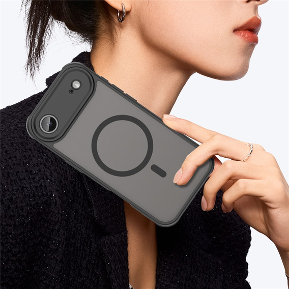 Etui Matt Case do iPhone 17 Air, do MagSafe, z ochroną aparatu, matowe czarne
