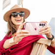 Etui do Samsung Galaxy A54 5G, Electro heart, różowe rose gold + 2x Szkło 9H