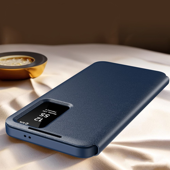 Etui z klapką do Samsung Galaxy S23, Smart View Wallet, niebieskie