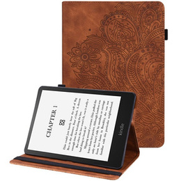 Etui do Amazon Kindle Paperwhite 5 (2021), Imprinted Flower, brązowe