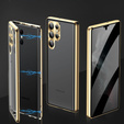 Etui do Samsung Galaxy S24 Ultra, Privacy Dual Glass, złote