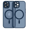 Etui do iPhone 16 Pro, do MagSafe, ERBORD Matt Case, granatowy + Szkło na ekran