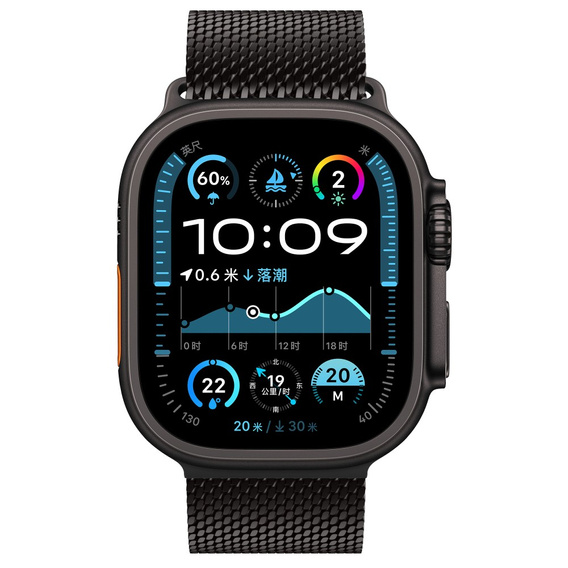 Bransoleta do Apple Watch 1/2/3/4/5/6/7/8/9/10/11/SE Ultra 1/2/3 42/44/45/46/49mm, Czarna