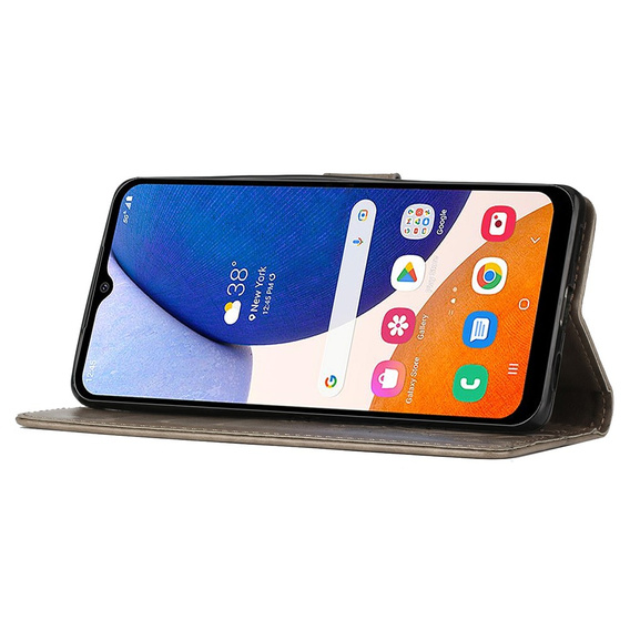 Etui z klapką do Samsung Galaxy S23 FE, Butterfly, szare