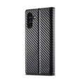 Etui z klapką do Samsung Galaxy S25 FE, Carbon LC.IMEEKE, czarne