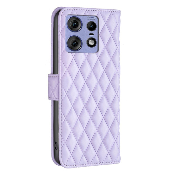 Etui z klapką do Motorola Edge 50 Pro, Wallet, BINFEN COLOR, fioletowe