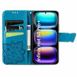 Etui z klapką do Infinix Hot 50 Pro+ 4G, Butterfly, niebieskie