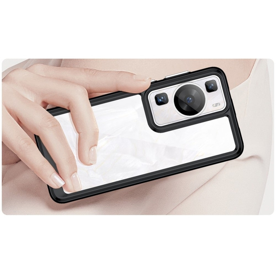 Etui do Huawei P60 / P60 Pro, Fusion Hybrid, przezroczyste / czarne