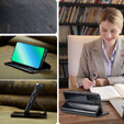 Etui z klapką do Samsung Galaxy S23, ERBORD Waxy Wallet, czarne