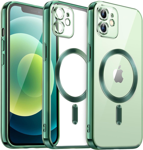Etui do iPhone 11, Electro MagSafe, zielone + Szkło na ekran