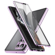 Etui do Samsung Galaxy S23 Ultra, Magnetic Dual Glass, fioletowe