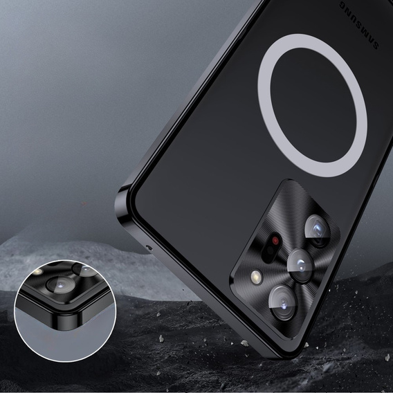 Etui z ochroną aparatu do Samsung Galaxy Note 20 Ultra, CamShield MagSafe, przezroczyste / czarne