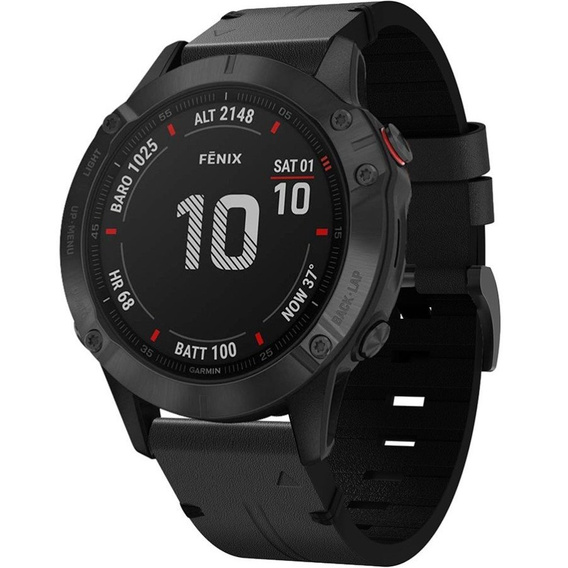 Skórzany Pasek Quickfit do Garmin 22mm, Czarny