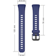 Pasek Silikonowy do Huawei Band 6 / Honor Band 6, Dark Blue