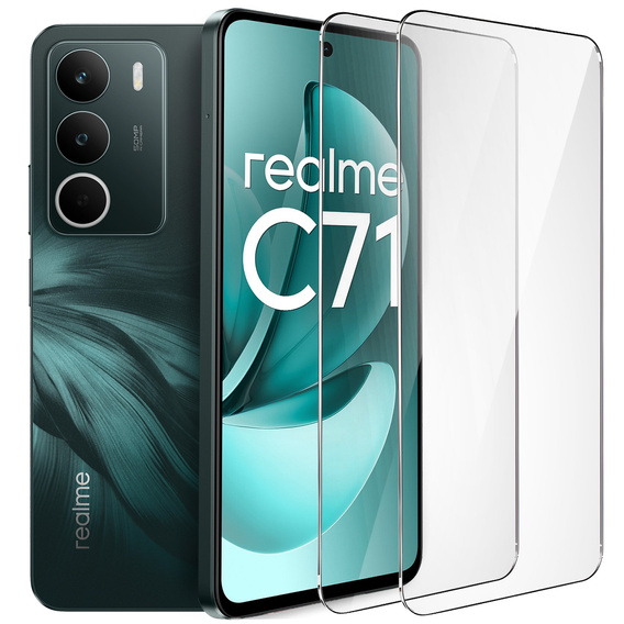 2x Szkło Hartowane ERBORD 9H Hard Glass do Realme C71 – codzienna ochrona w eleganckim wydaniu