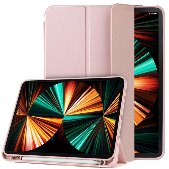 Etui do iPad Pro 11" 2022/2021 (4/3 gen.), Smartcase z miejscem na rysik, jasnoróżowe