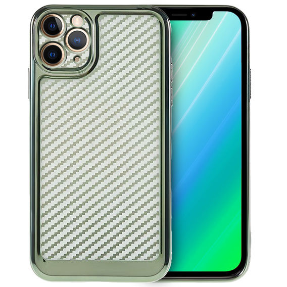 Etui do iPhone 14 Pro Max Carbon Slim Case Obudowa, Zielone