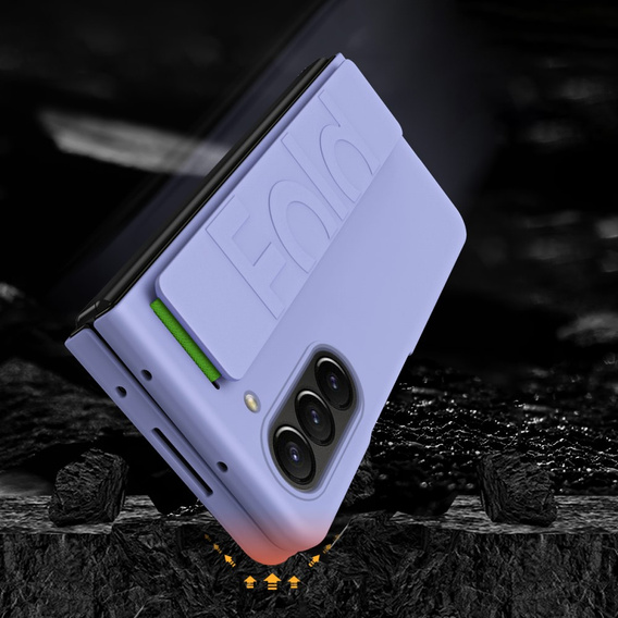 Etui do Samsung Galaxy Z Fold5 5G, z rączką, fioletowe