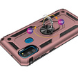 Etui pancerne do Samsung Galaxy M21, Nox Case Ring, różowe rose gold