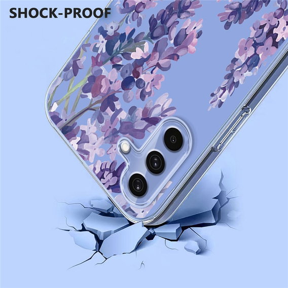 Etui do Samsung Galaxy S25 FE – kwiaty, fioletowe