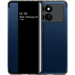 Etui z klapką do Xiaomi Poco F6 Pro, Side View, niebieskie