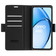 Etui do Oppo A60, ERBORD Glossy Litchi, portfel z klapką, czarne