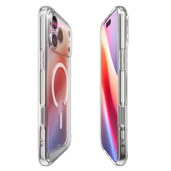 Etui Spigen Ultra Hybrid MagSafe do iPhone 17 Pro, Clear / White