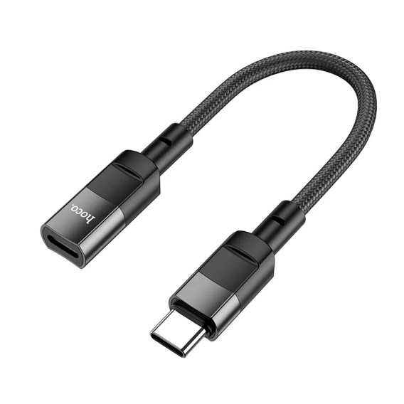 Adapter HOCO U107 OTG USB-C do Lightning 3A – 0,1 m, czarny