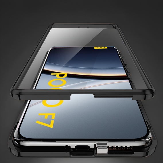 Etui Magnetic Dual Glass do Xiaomi Poco F7 5G