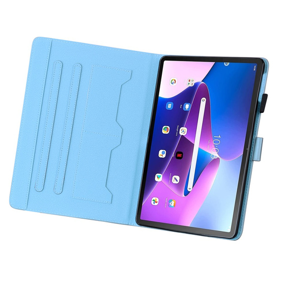 Etui do Lenovo Tab M10 Plus 10.6 Gen 3, z klapką, animal, niebieskie