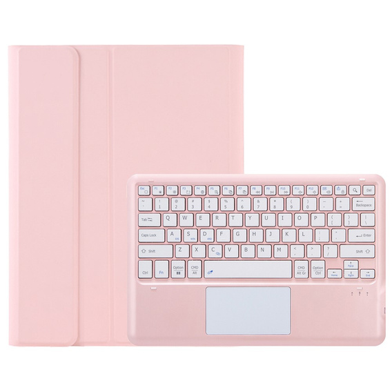 Eleganckie etui z klawiaturą i touchpadem do Lenovo Idea Tab Pro – różowe